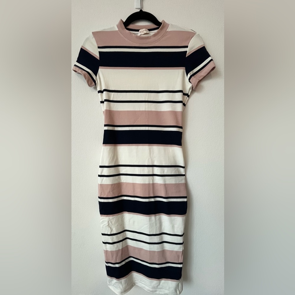 Striped Bodycon Midi
